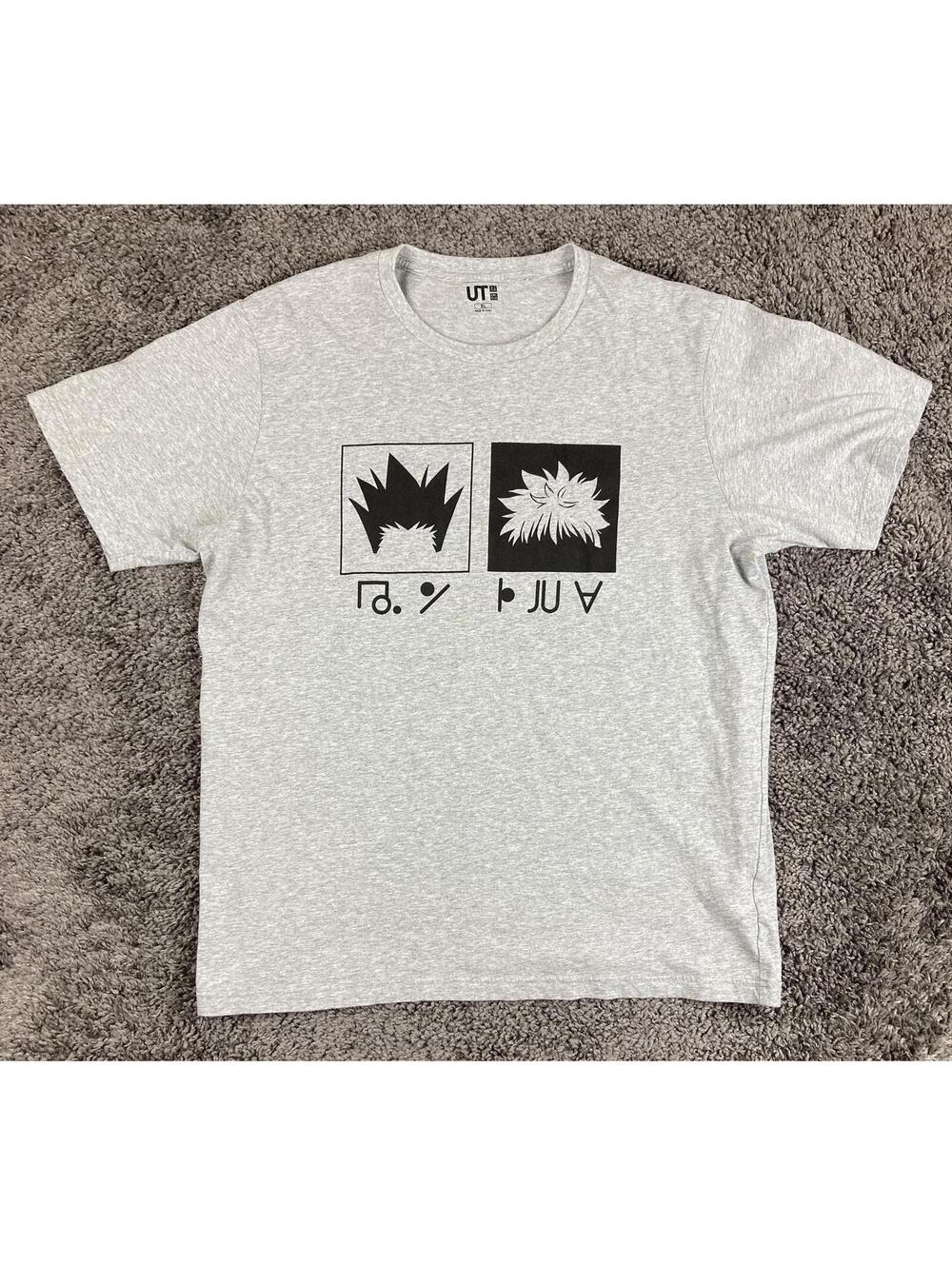 Uniqlo Hunter x Hunter Anime Graphic T Shirt Gray Gon Killua Manga Tee UT Sz XL